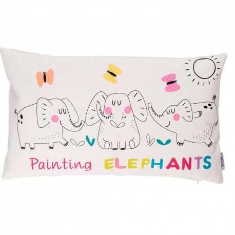 Pack 2 Unidades -  Funda cojín Elefantes