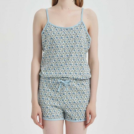 Mono algodón Irene azul