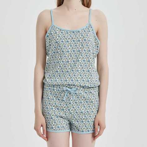 Mono algodón Irene azul