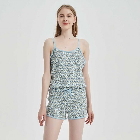 Mono algodón Irene azul