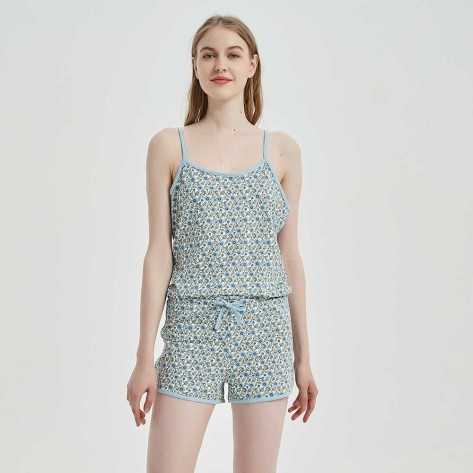 Mono algodón Irene azul