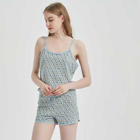 Mono algodón Irene azul