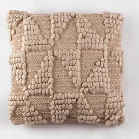 Cojín cuadrante algodón Benalmadena beige 45x45 - Funda + Relleno