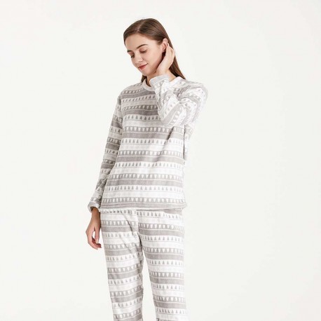 Pijama coral Paola gris