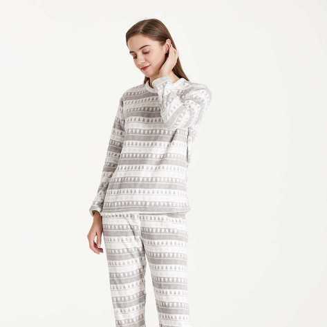 Pijama coral Paola gris