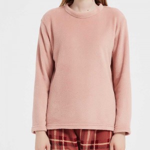 Pijama coral Cuadro Sandra malva rosa 2