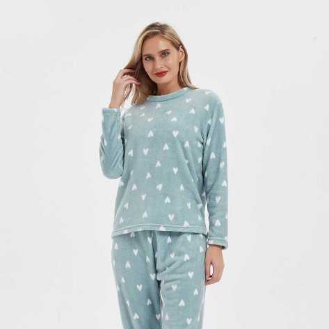 Pijama coral Olga verde tiffany