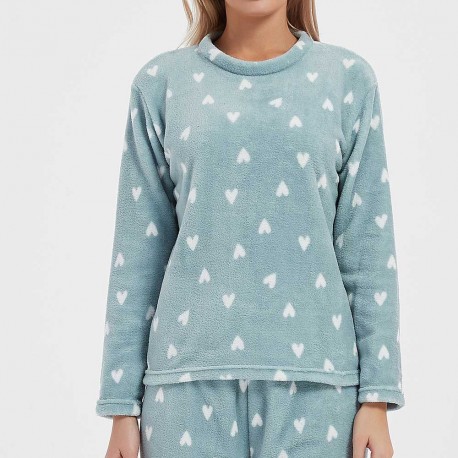 Pijama coral Olga verde tiffany