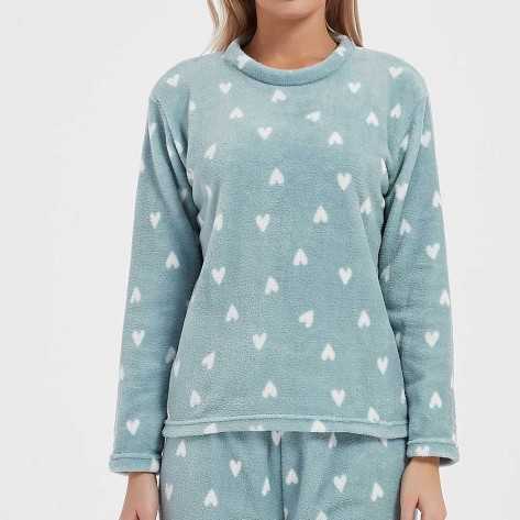 Pijama coral Olga verde tiffany