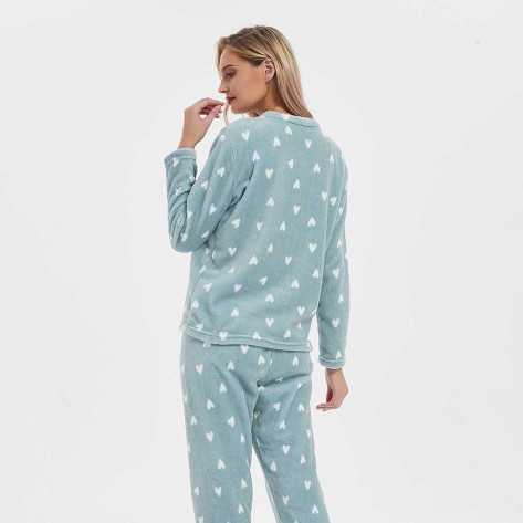 Pijama coral Olga verde tiffany