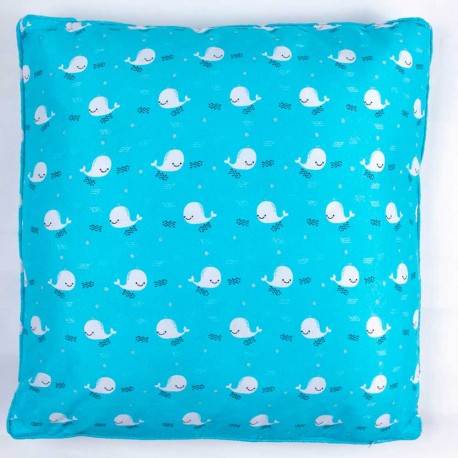 Cojín Cuadrante Ballena 55x55 - Funda + Relleno