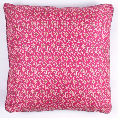 Cojín cuadrante Noa granate 55x55 - Funda + Relleno