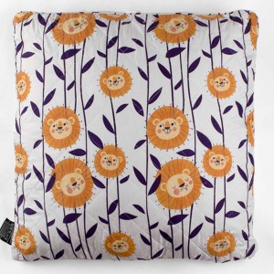 Cojín cuadrante Ilse naranja 55x55 - Funda + Relleno