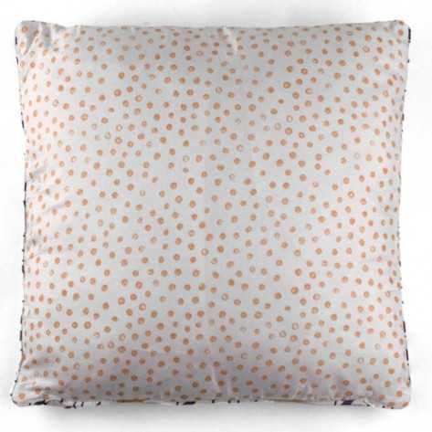 Cojín cuadrante Ilse naranja 55x55 - Funda + Relleno