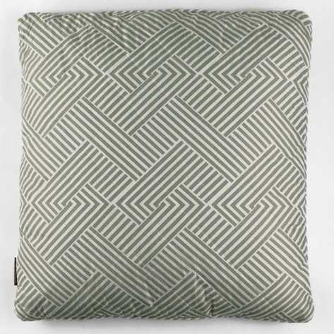 Cojín cuadrante Oscar verde cacería  55x55 - Funda+ Relleno