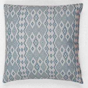 Cojín cuadrante jacquard New Madras esmeralda 45x45 - Funda + Relleno