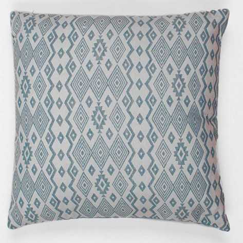 Cojín cuadrante jacquard New Madras esmeralda 45x45 - Funda + Relleno