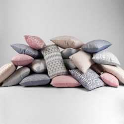 Cojín cuadrante jacquard New Madras azul 45x45 - Funda + Relleno