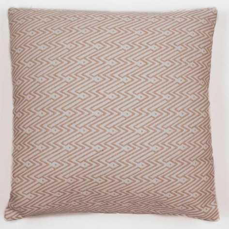 Cojín cuadrante jacquard Madras beige 45x45 - Funda + Relleno