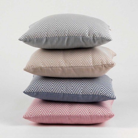 Cojín cuadrante jacquard Feli esmeralda 45x45 - Funda + Relleno