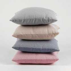 Cojín cuadrante jacquard Feli azul 45x45 - Funda + Relleno