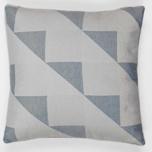 Cojín cuadrante jacquard Filing esmeralda 45x45 - Funda + Relleno