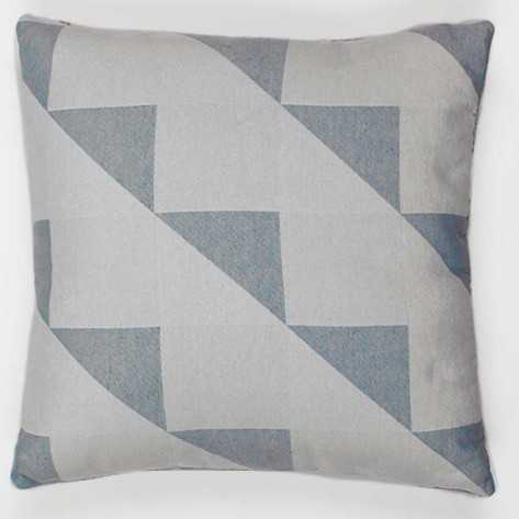 Cojín cuadrante jacquard Filing esmeralda 45x45 - Funda + Relleno