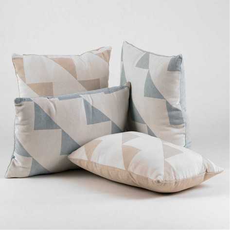 Cojín cuadrante jacquard Filing esmeralda 45x45 - Funda + Relleno