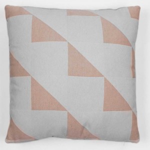 Cojín cuadrante jacquard Filing beige 45x45 - Funda + Relleno