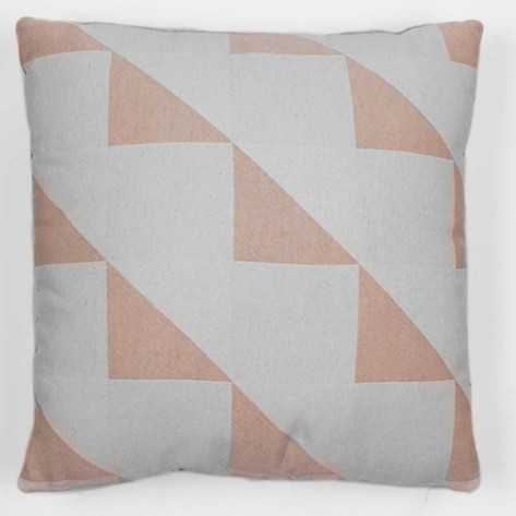 Cojín cuadrante jacquard Filing beige 45x45 - Funda + Relleno