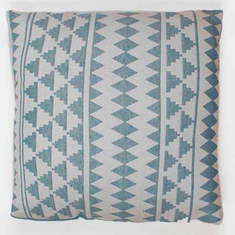 Cojín cuadrante jacquard Hidalgo esmeralda 45x45 - Funda + Relleno