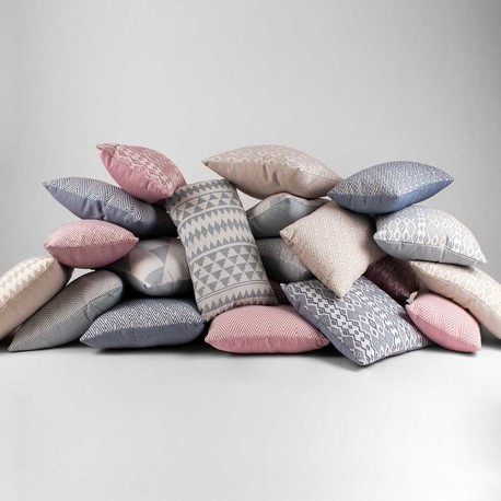 Cojín rectangular 30x50 jacquard New Madras beige - Funda + Relleno