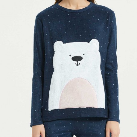 Pijama polar Osito azul