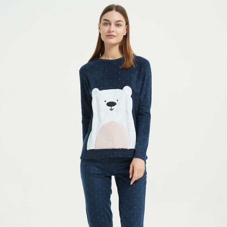 Pijama polar Osito azul