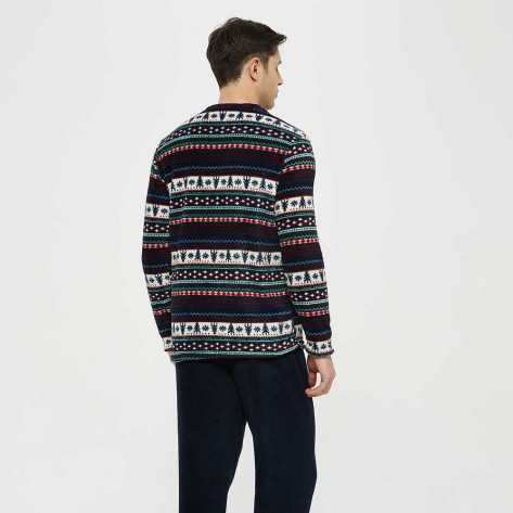 Pijama coral hombre Christmas