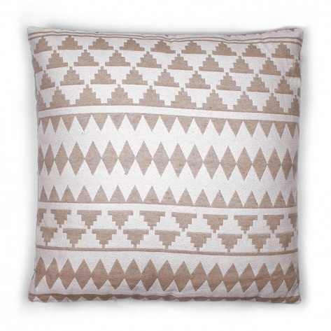 Cojín cuadrante jacquard Hidalgo beige 45x45 -Funda + Relleno