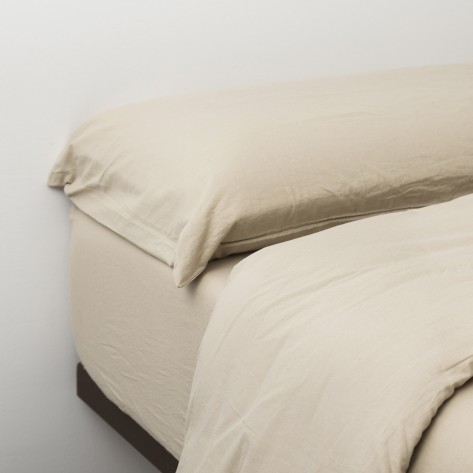 Funda nórdica algodón orgánico oliva