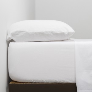 Juego de sábanas algodón orgánico blanco 2