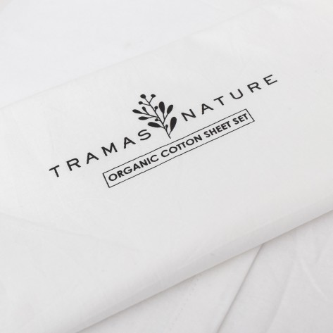 Juego de sábanas algodón orgánico blanco