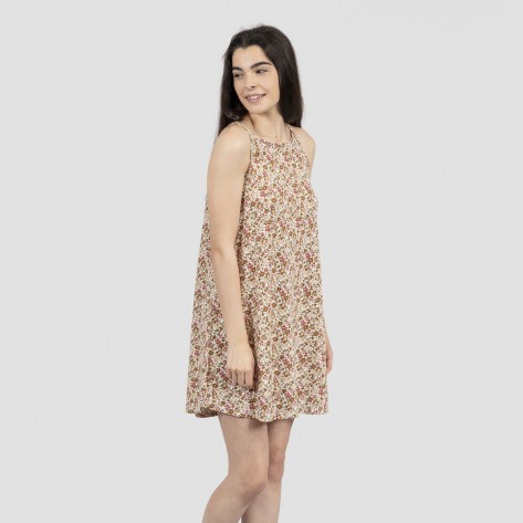 Vestido corto tirantes crepe Amelie