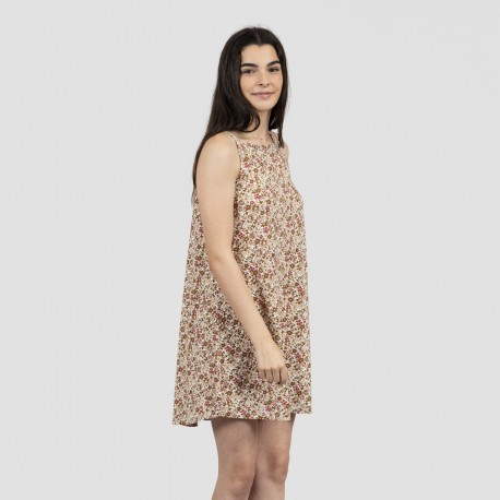 Vestido corto tirantes crepe Amelie