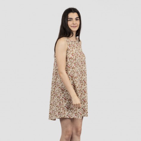 Vestido corto tirantes crepe Amelie