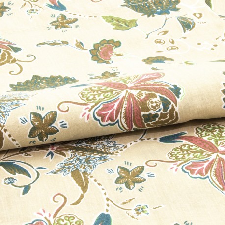 Juego de sábanas algodón María verde cacería