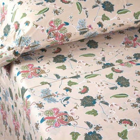 Juego de sábanas algodón María verde cacería