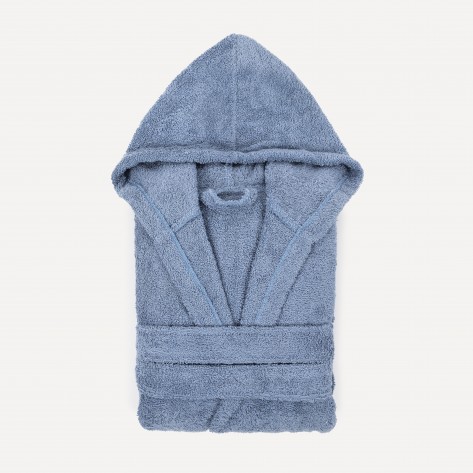 Albornoz capucha indigo 450gr Unisex