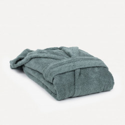 Albornoz capucha verde frances 450gr Unisex