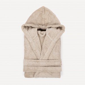 Albornoz capucha arena 450gr Unisex