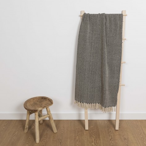 Plaid algodón Maxina negro