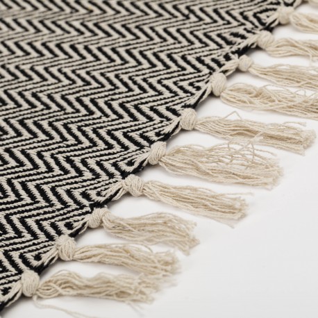 Plaid algodón Maxina negro