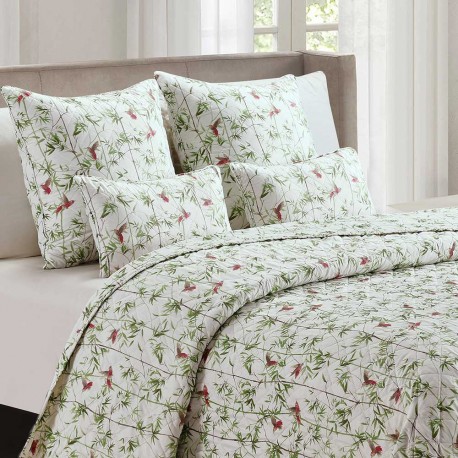 Colcha bouti Colibri verde